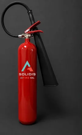 Estintore CO₂ 2 kg con il marchio Solidis Aifire