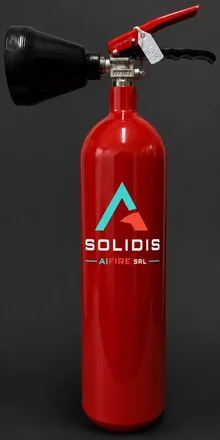 Estintore CO₂ 5 kg con il marchio Solidis Aifire